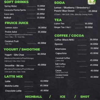 KenKou Coffee & Draft Beerのメニュー